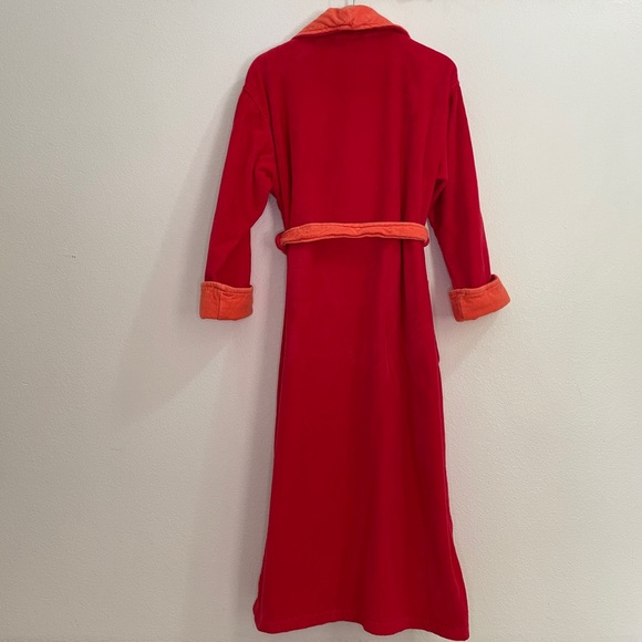 Vintage Intimate Essentials Oversized Heavy Turkish Cotton Bath Robe - Orange - Picture 2 of 11